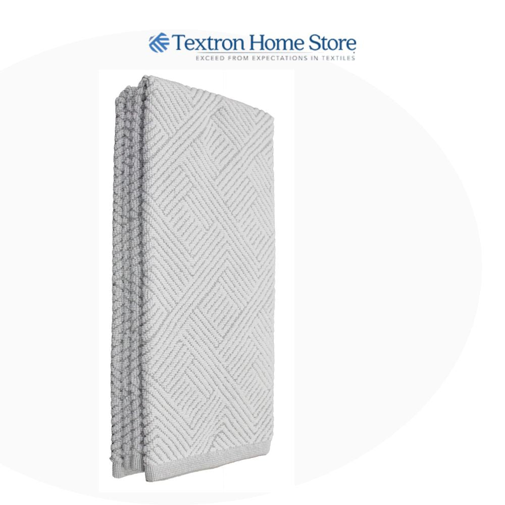 2-Pack Jacquard Kitchen Towels – 100% Cotton, Geometric Weave Design