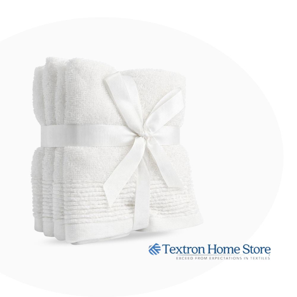 4-Pack Luxury Wash Cloths White – 100% Cotton Zero Twist