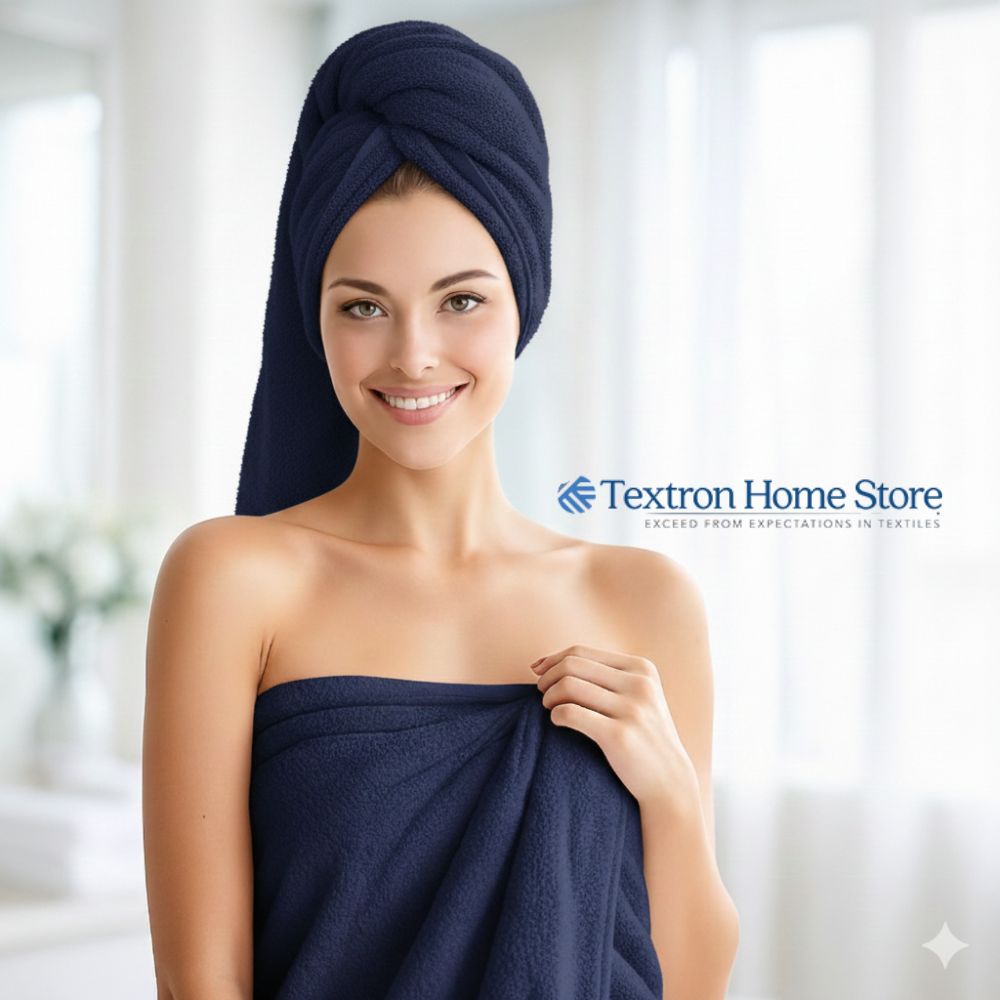 100% Bamboo Zero Twist Bath Towel – Ultra Soft, Navy