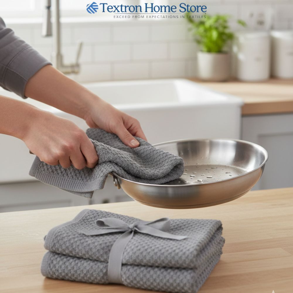 2 Pack Kitchen Towel Grey