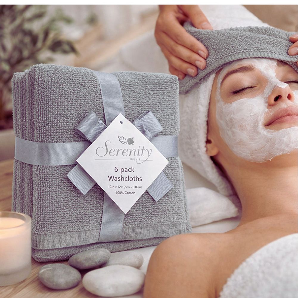 Luxury Wash Cloth Grey