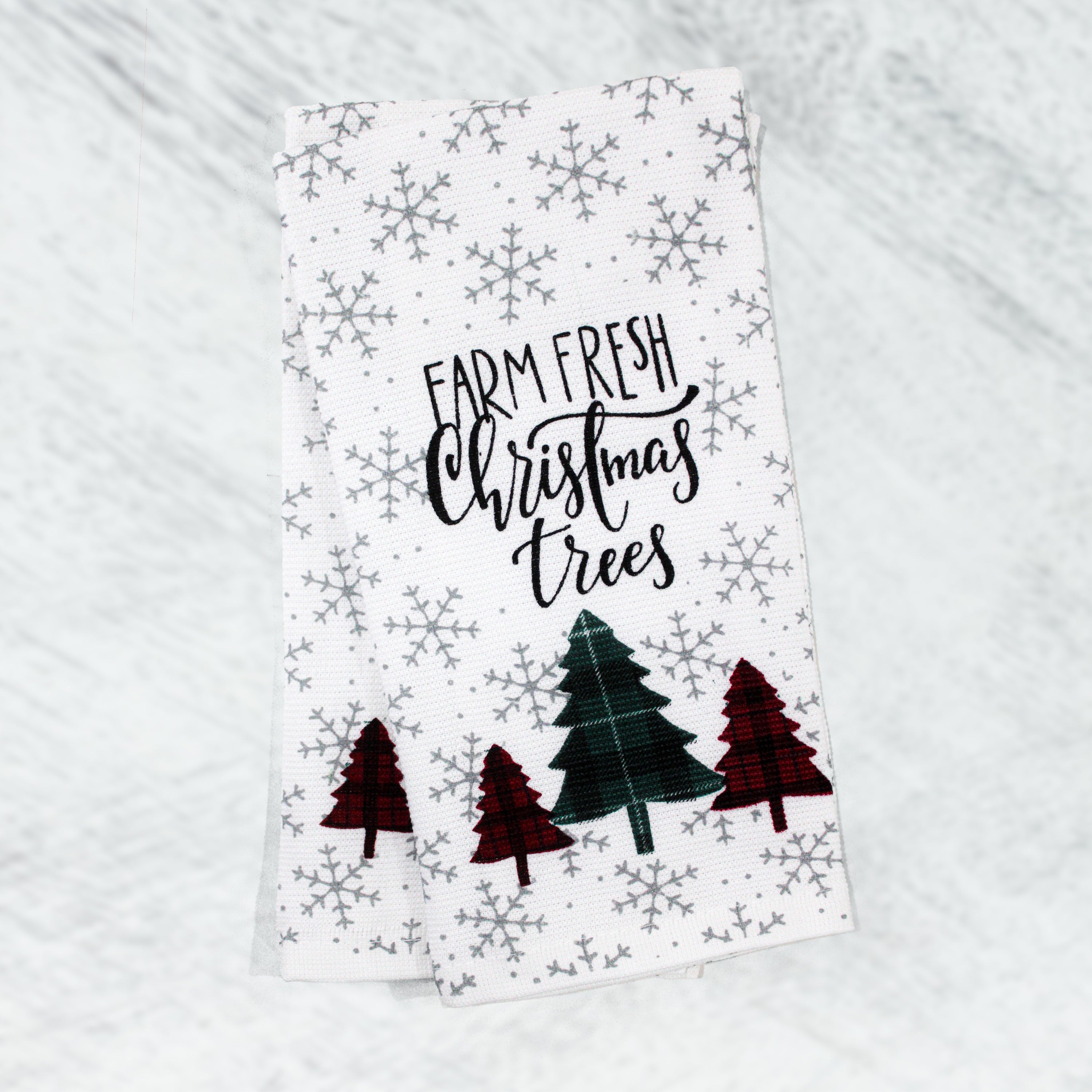 2 Pack Kitchen Towel Christmas Trees