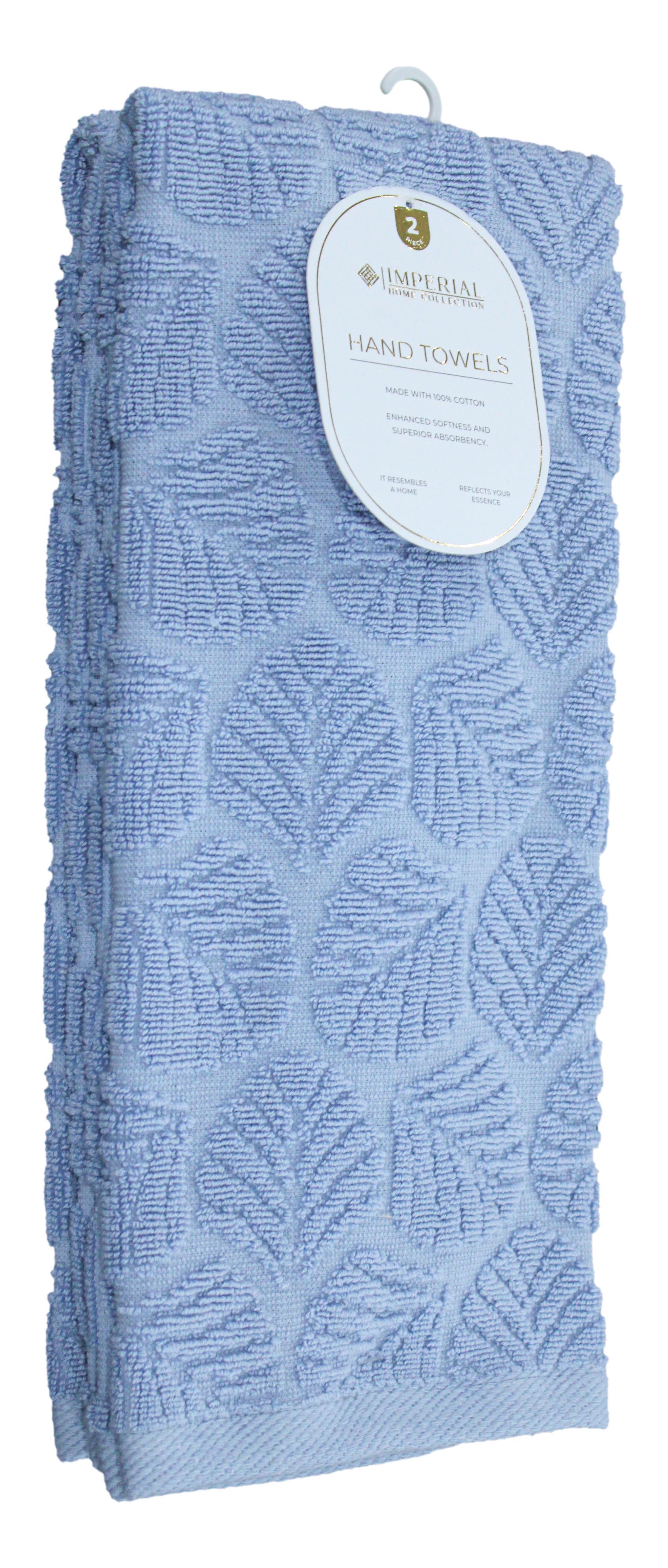 2-pack Palm Leaf Jacquard Hand Towels