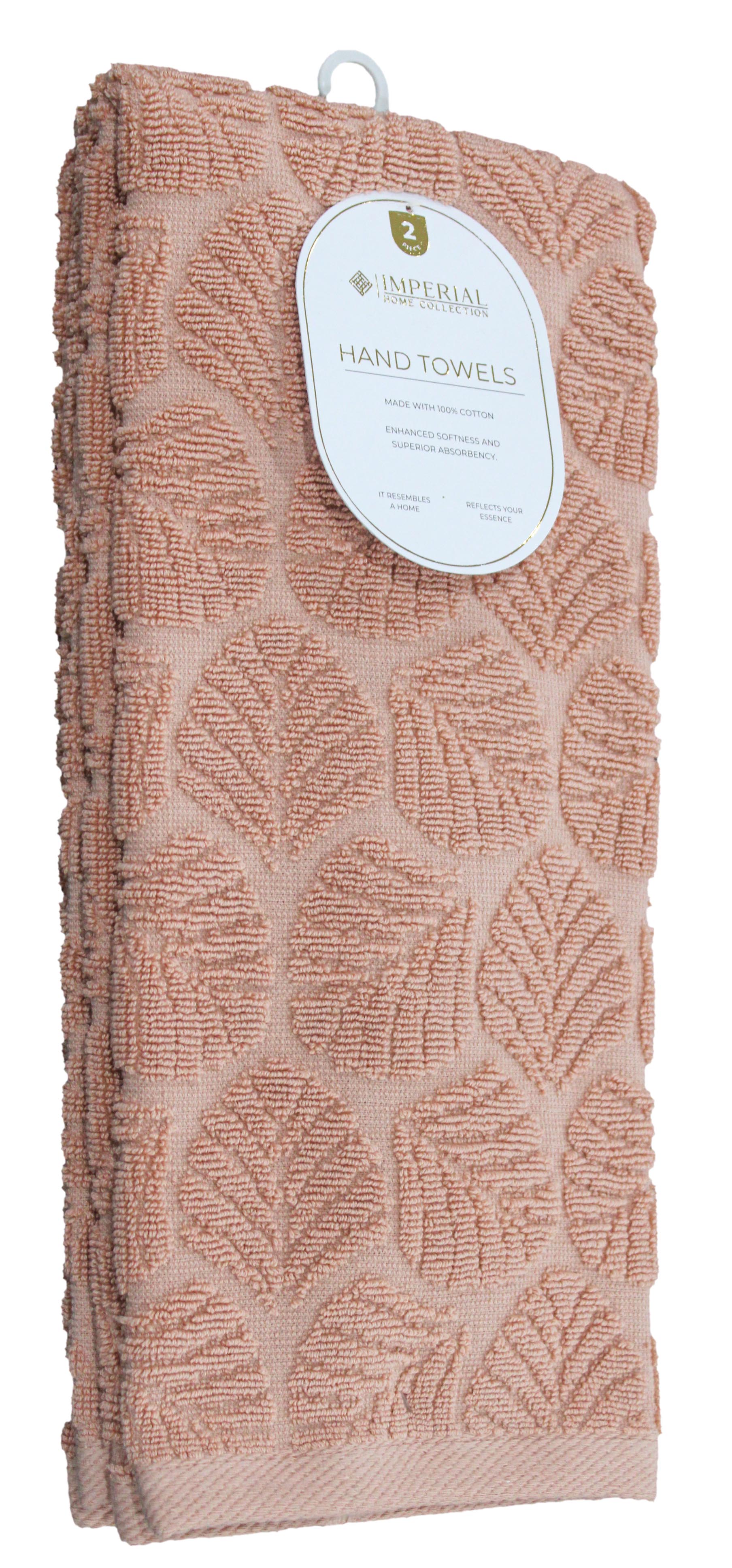 2-pack Palm Leaf Jacquard Hand Towels