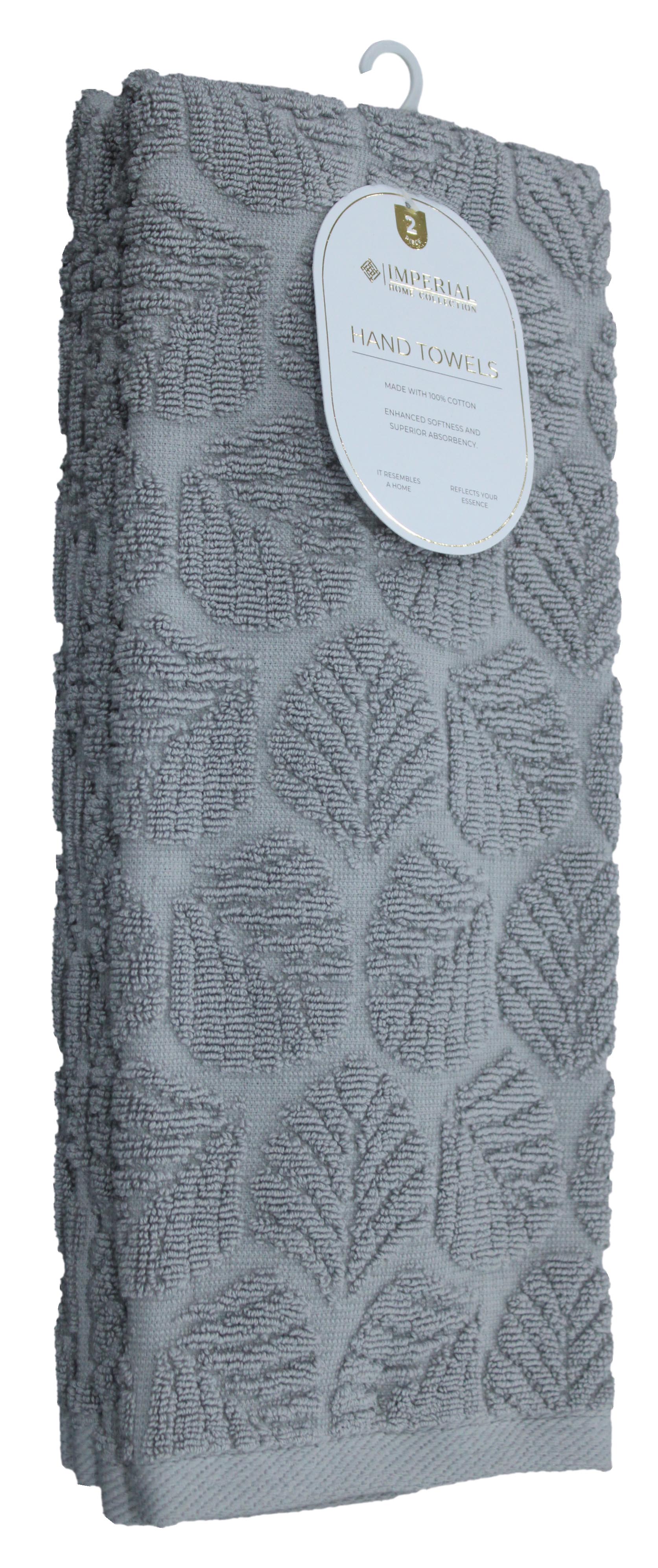 2-pack Palm Leaf Jacquard Hand Towels