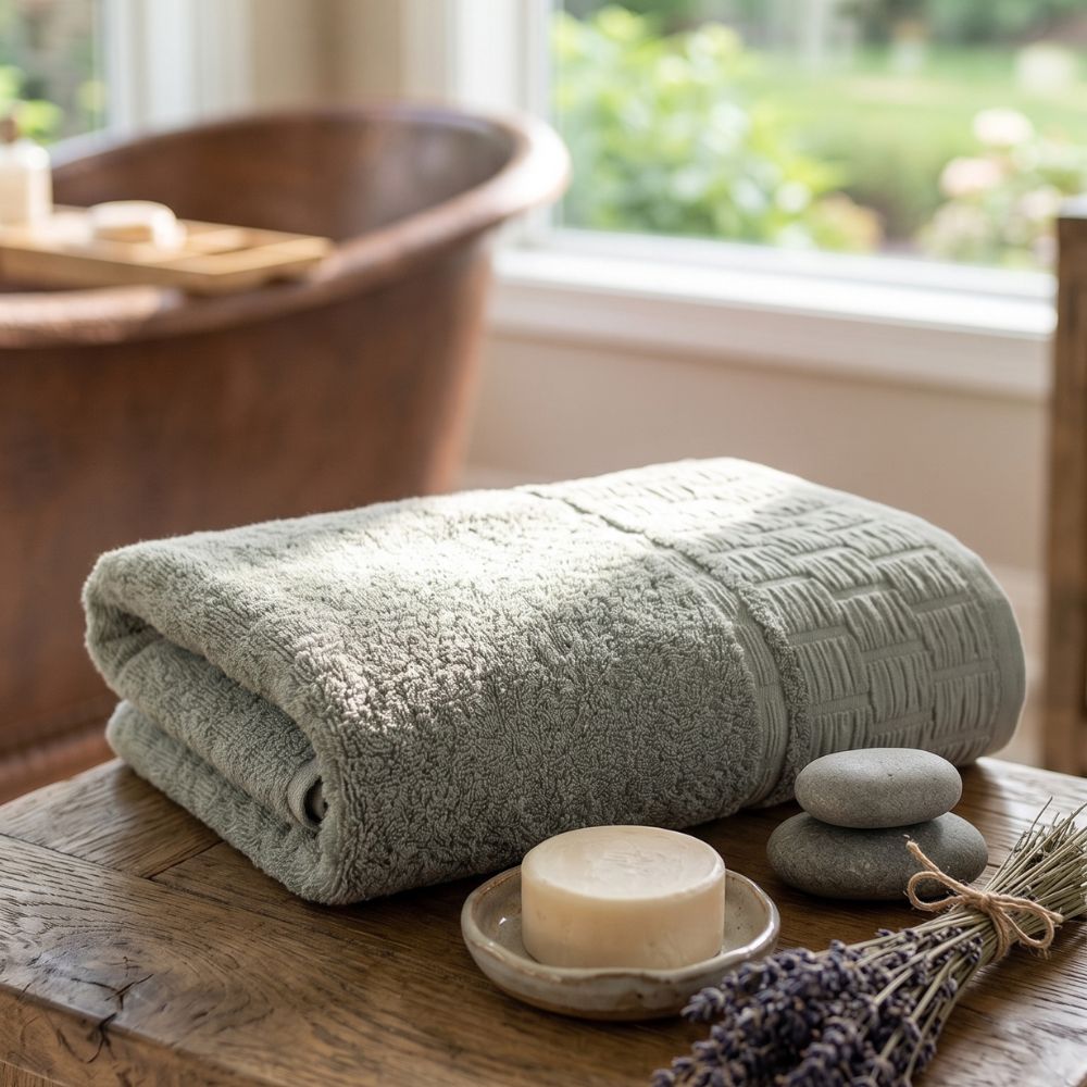Luxury 100% Cotton Ring Spun Bath Towel Green