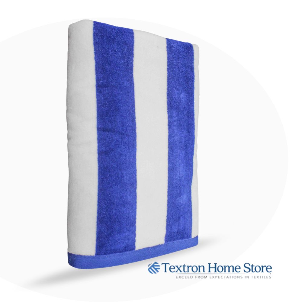 CABANA STRIPE VELOUR LUXURY POOL TOWEL