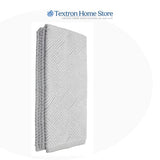 2-Pack Jacquard Kitchen Towels – 100% Cotton, Geometric Weave Design
