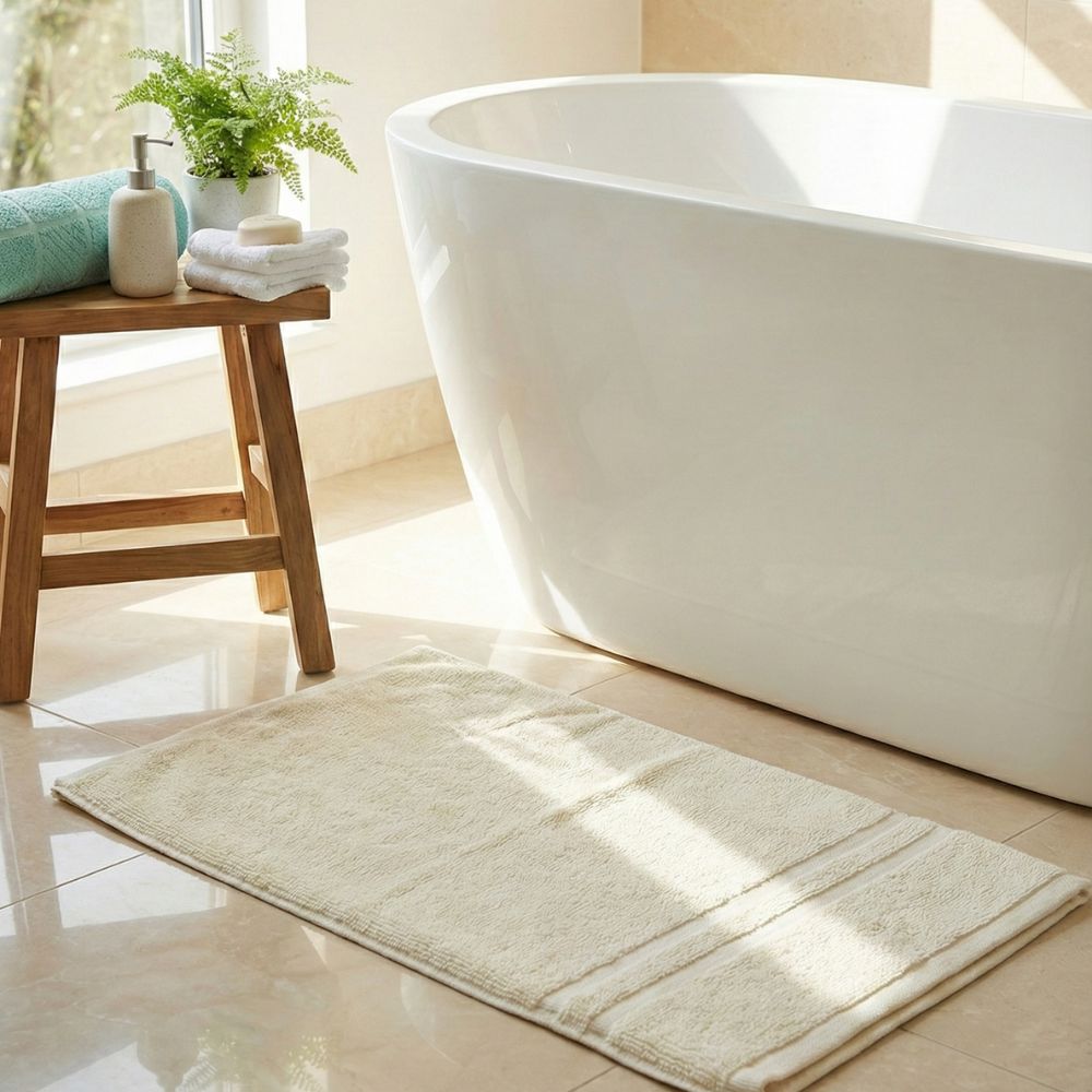 Luxury Bath Mat Cream