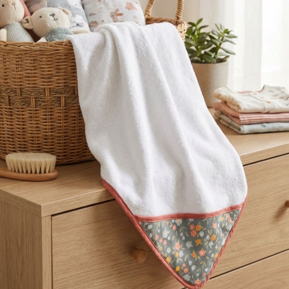 Baby Hooded Towel Floral