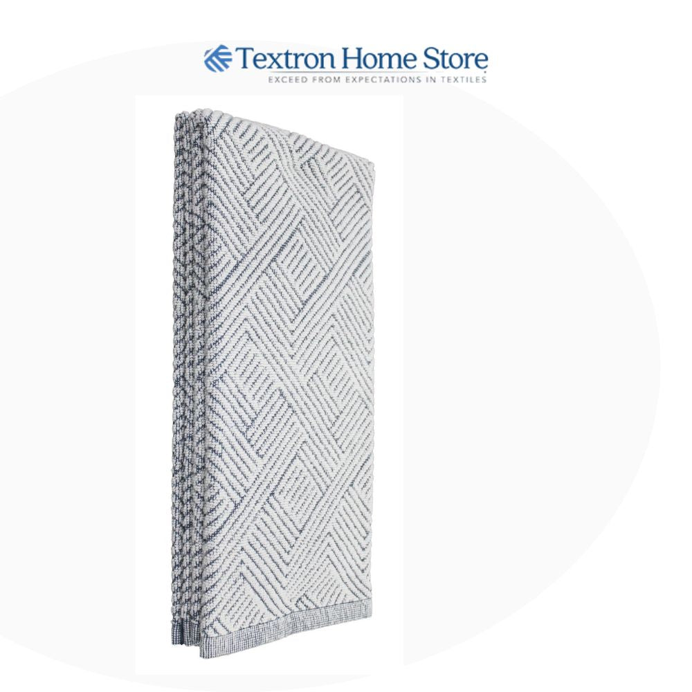 2-Pack Jacquard Kitchen Towels – 100% Cotton, Geometric Weave Design