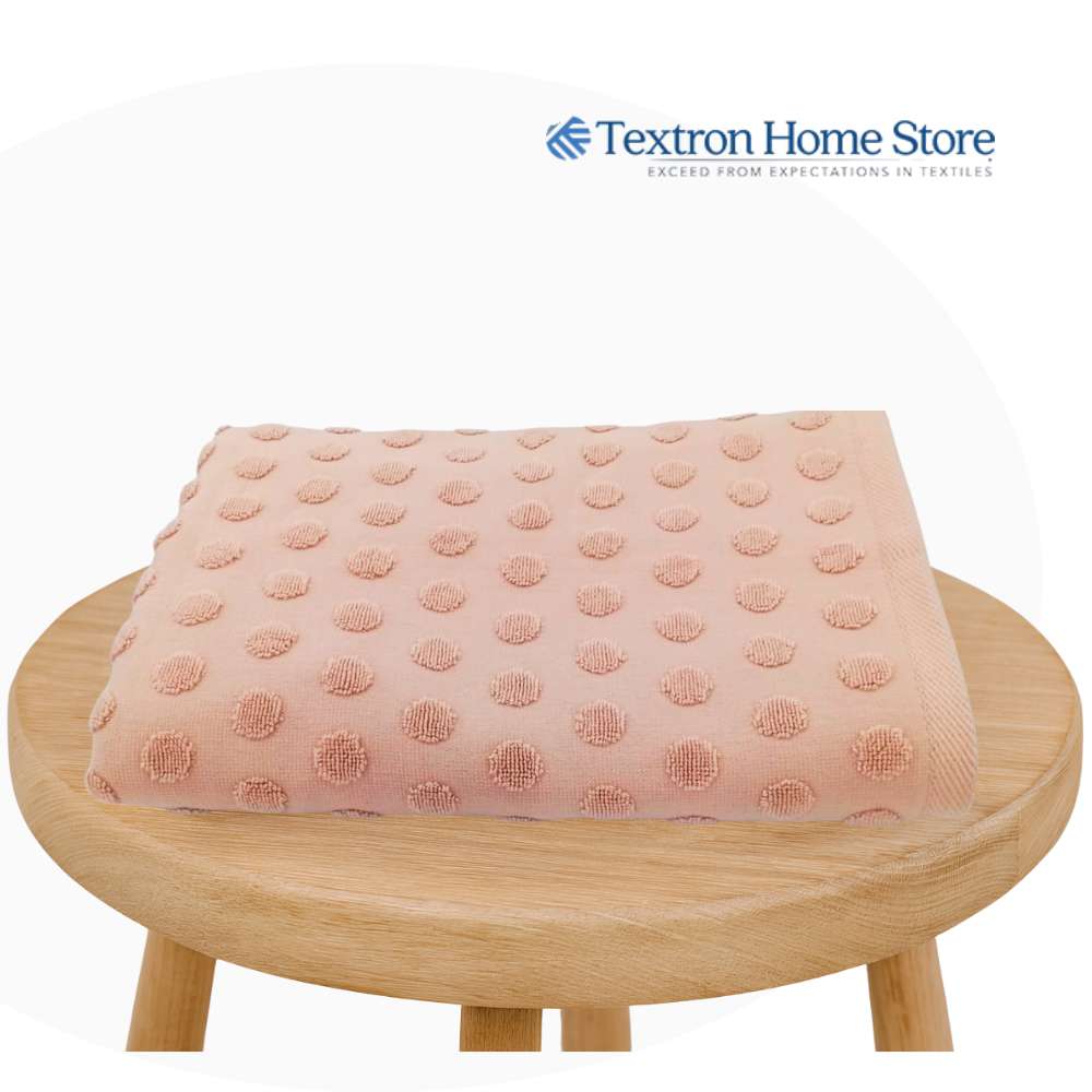 Luxury Textured Bath Towel Coral