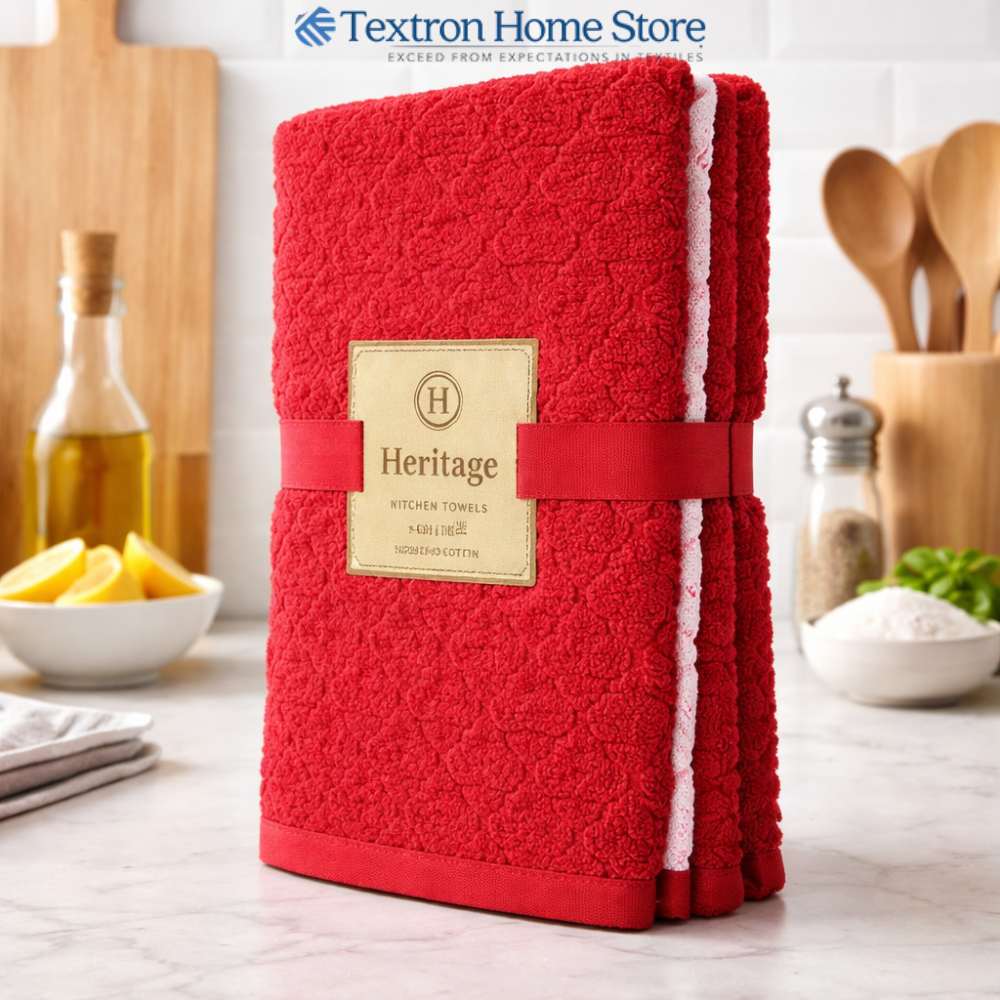 2 Pack Kitchen Towel Red