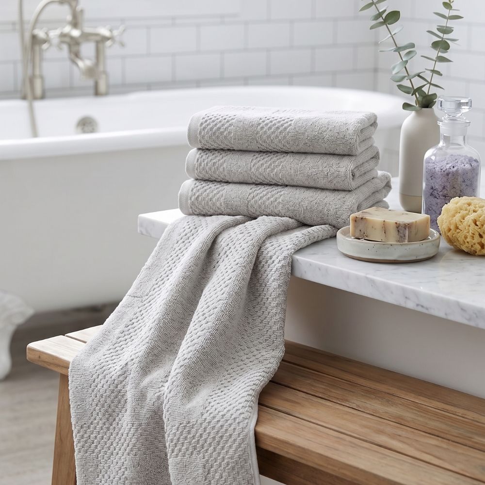 Luxury 20/2 Low Twist Gray Bath Towel
