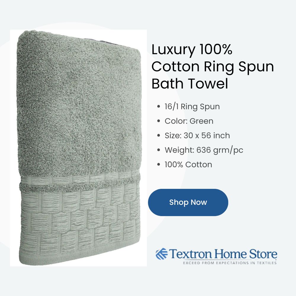 Luxury 100% Cotton Ring Spun Bath Towel Green