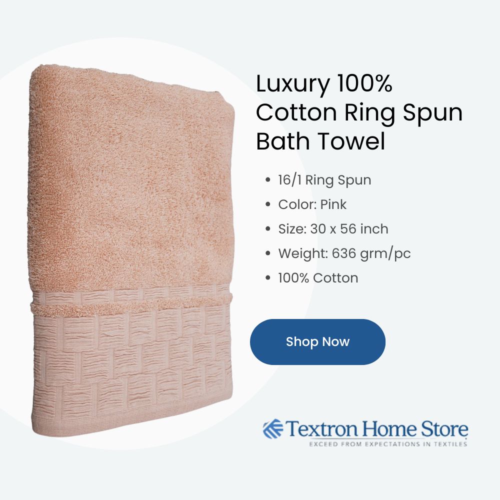 Luxury 100% Cotton Ring Spun Bath Towel Pink