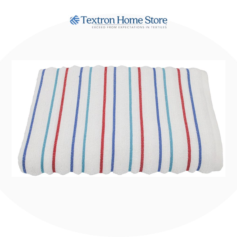 Premium Multi-Stripe Cotton Bath Towel