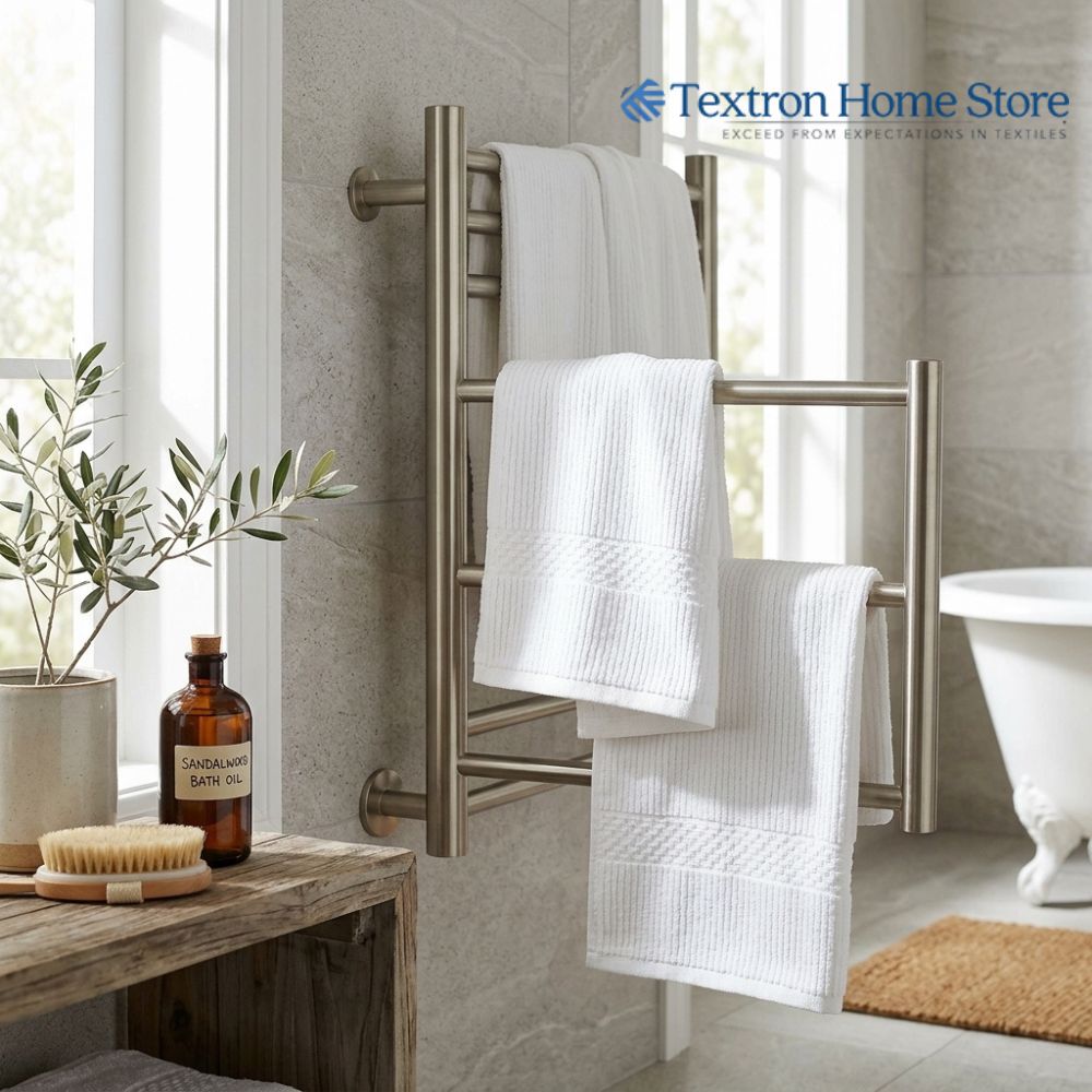 Premium Textured Bath Towel – White